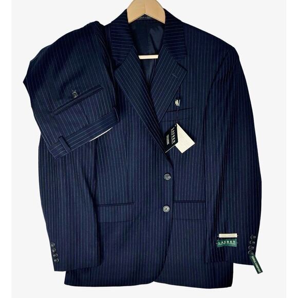 Lauren Ralph Lauren Total Comfort 2PC Suit Mens 39S Pants 34x29 NWT $650 - Picture 1 of 16